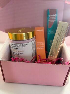 Strawberry Kisses Body Cream + Assorted Lipsticks
